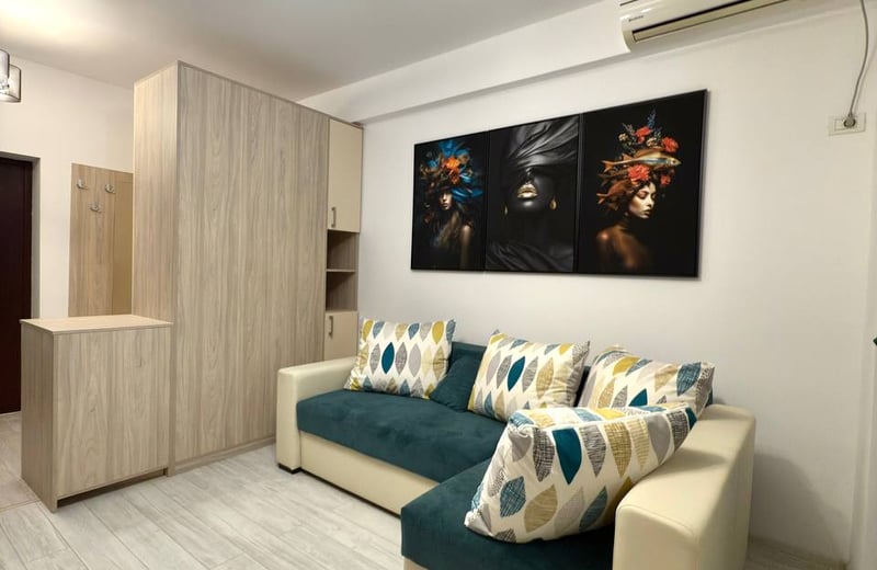 Location d’un appartement lumineux et chaleureux de 2 pièces, Chiajna, Bucarest, Roumanie